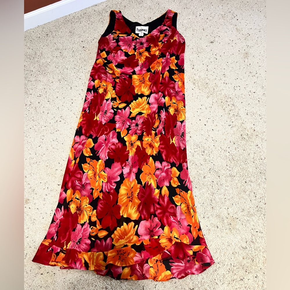 Plus size Periwinkle Dress 18W Floral Spring Flowers